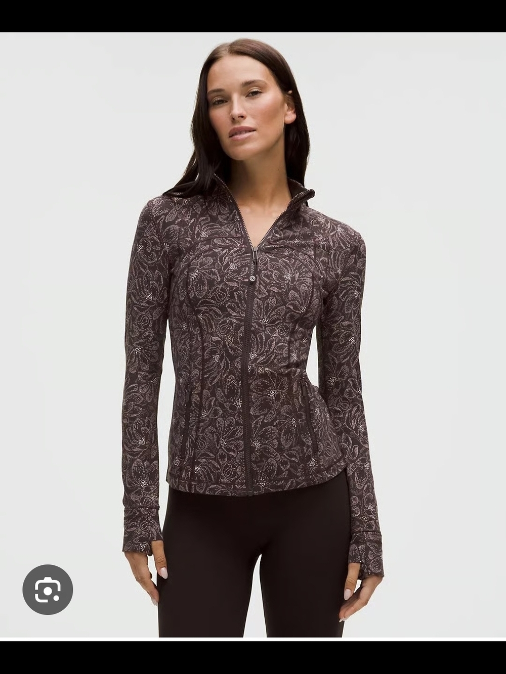 lululemon athletica Brown Jacket with Taupe Speckle Pattern